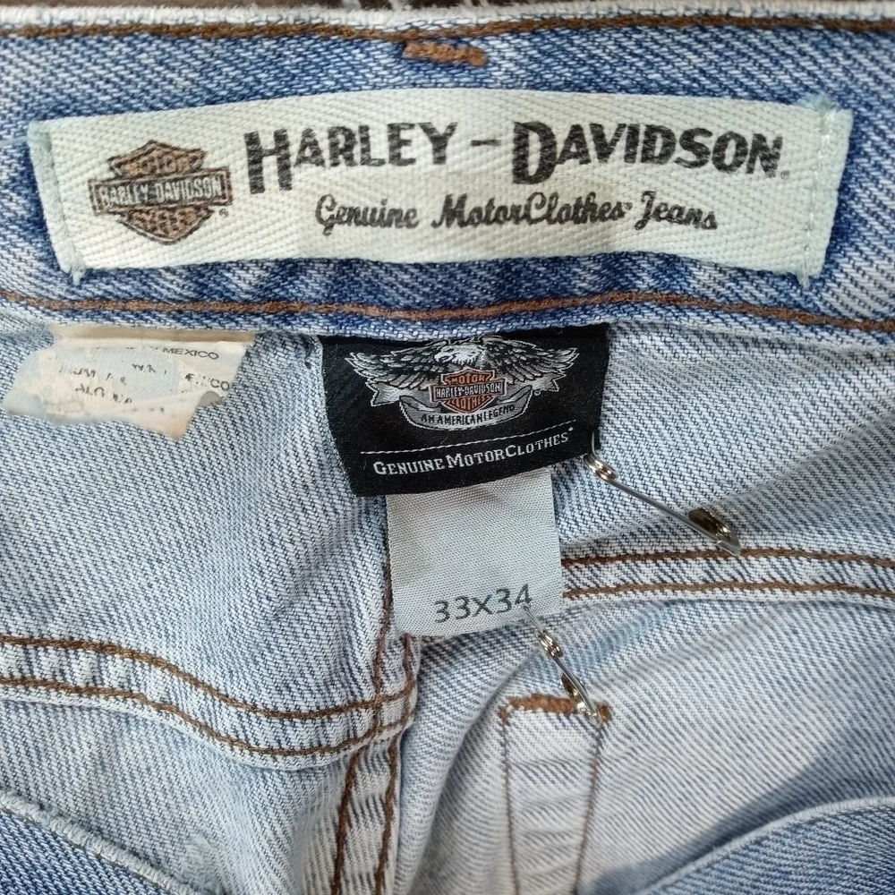 Harley Davidson men's blue jeans sz 33x34. Rise 11